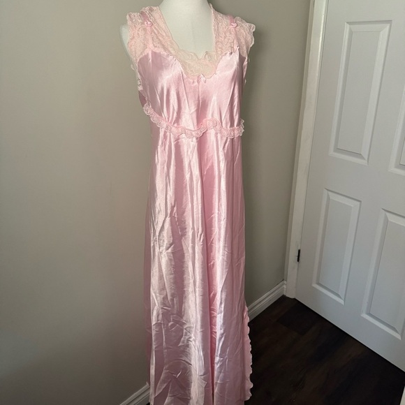 Vintage glamourous old Hollywood satin slip dress nightie XXL - Picture 4 of 8